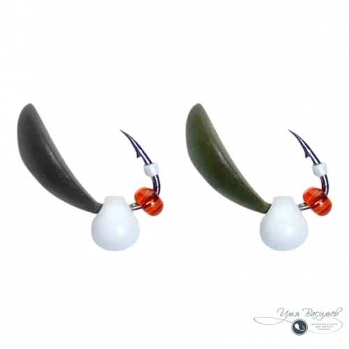 Мормышка КЛОП ЧЕШУЙКА 0,52г черный (белый эксцентрик)