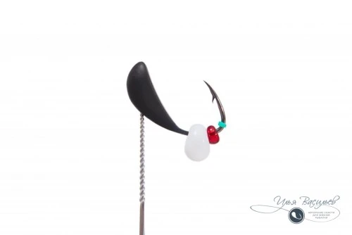 Мормышка СКОРЛУПКА ЛЕЩОВАЯ 1,10г черная (белая бусина)