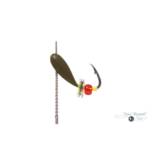 Мормышка КРЫЛО 0,78г оливковая (оснащение пайетки)