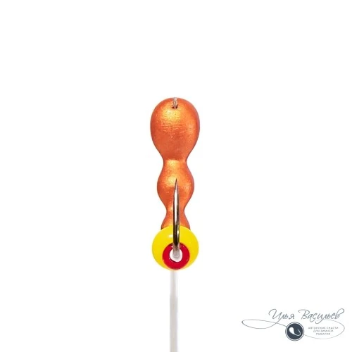 Мормышка МУРАВЕЙ трехголовый БАЛАШОВСКИЙ 1,00г медный (желтая бусина)