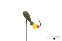 Мормышка МУРАВЕЙ двухголовый ВЕСЬЕГОНСКИЙ 1,30г оливковый (жёлтая бусина)