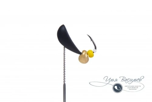 Мормышка СКОРЛУПКА ЛЕЩОВАЯ 1,07г черная (латунный эксцентрик)