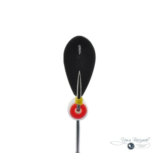 Мормышка КЛОП ЧЕШУЙКА 0,52г черный (белый эксцентрик)