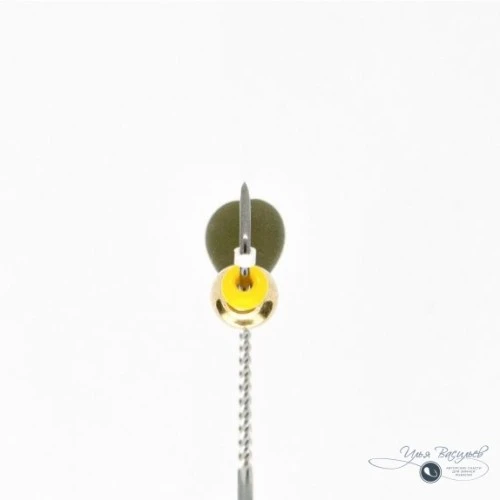 Мормышка КАПЛЯ 0,53г оливковая (латунный шарик)