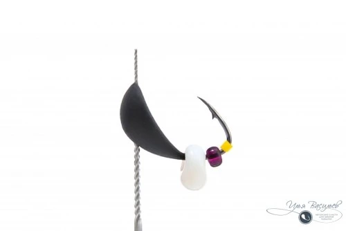 Мормышка СКОРЛУПКА КЛАССИЧЕСКАЯ 0,65г черная (белая бусина)