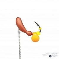 Мормышка МУРАВЕЙ двухголовый мини 0,37г медный (желтый эксцентрик)