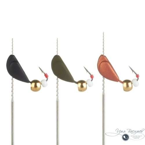 Мормышка УШКИ БОЛЬШИЕ 0,76г оливковые (латунный шарик)