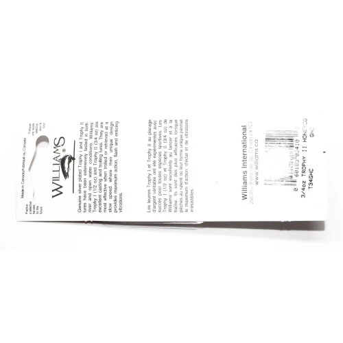 Williams Trophy I II T34GHC 21г