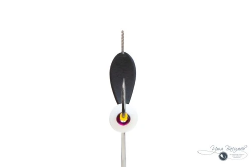 Мормышка СКОРЛУПКА КЛАССИЧЕСКАЯ 0,65г черная (белая бусина)