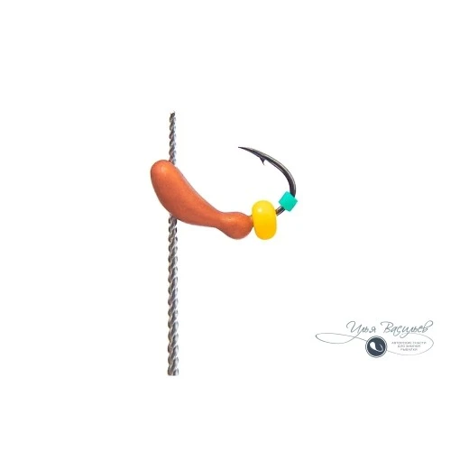 Мормышка МУРАВЕЙ двухголовый микро 0,23г медный (жёлтая бусина)