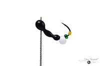 Мормышка ОСА мини 0,35г черная (белая бусина)