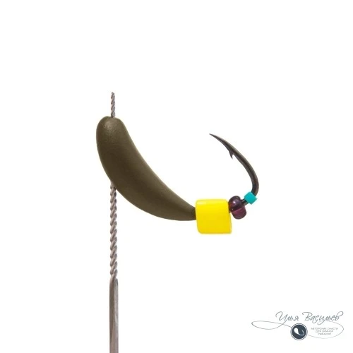 Мормышка УРАЛКА ЛОДОЧКА 0,90г оливковая (сырный кубик)