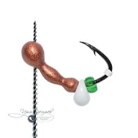 Мормышка ОСА мини 0,35г медная (белая бусина)