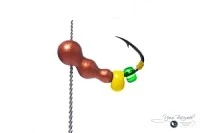 Мормышка МУРАВЕЙ трехголовый КЛАССИЧЕСКИЙ 0,60г медный (желтая бусина)